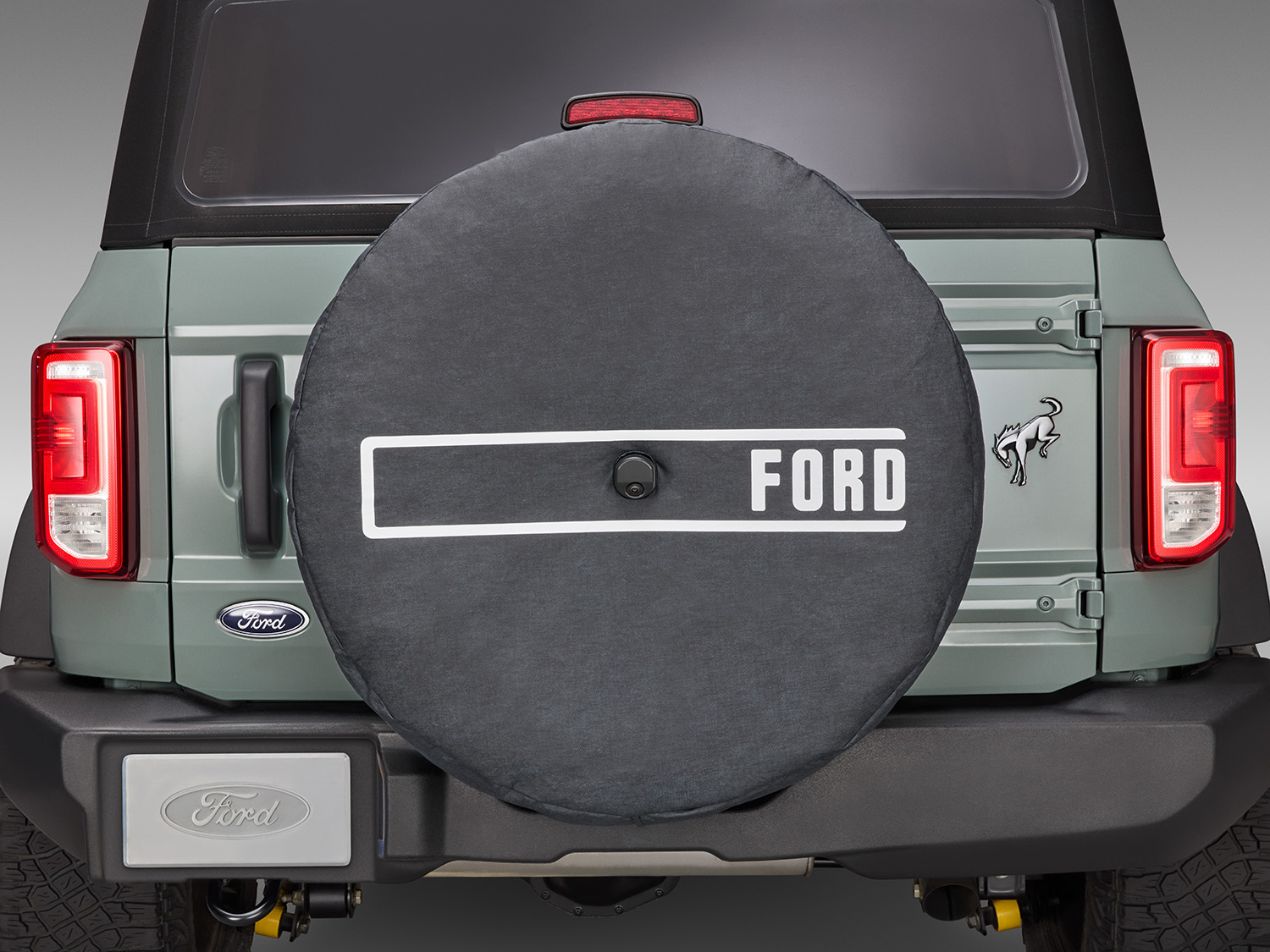 Image for Spare Tire Cover - Ford TG Stamping, Opaque White Ink, For 35 Inch Tire from AccessoriesCanada