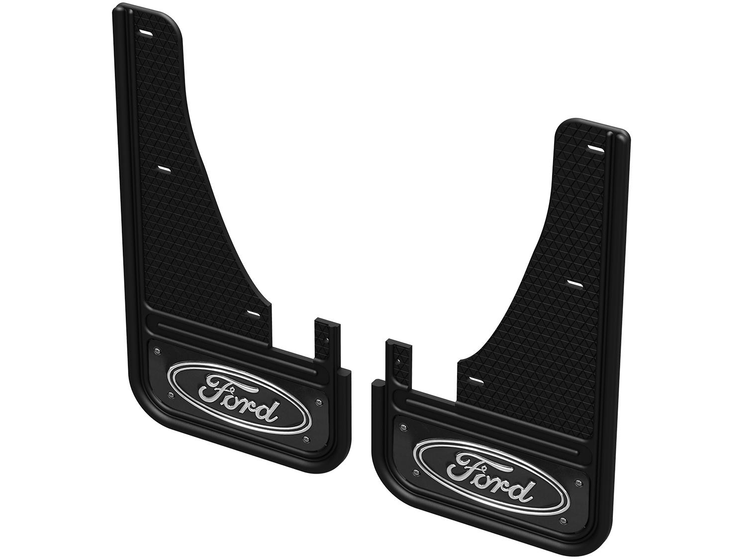 Image for Splash Guards - Gatorback, Front Pair, with Black Ford Oval Logo from AccessoriesCanada
